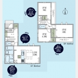 東大和市新堀1丁目〈新築〉西武拝島線「東大和市」駅バス5分停歩8分　太陽光発電設備搭載　子育て世代にも最適な住環境　浄水器　浴室乾燥機　駐車2台可