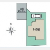 東大和市狭山5丁目〈新築戸建〉 西武多摩湖線「武蔵大和」駅徒歩14分 4LDK 建物94.36m² 土地120.49m² カウンターキッチン 食洗機 浴室乾燥機