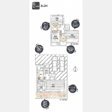 武蔵村山市神明1丁目〈新築〉多摩モノレール「上北台」駅バス10分停歩3分　3LDK　太陽光発電搭載　子育て世代にも最適な住環境　水回り家事動線の良いプラン　ウォークインクローゼット　浴室乾燥機　浄水器　24時間換気　全6区画②号棟