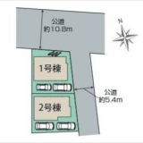 立川市若葉町〈新築戸建〉 西武拝島線「東大和市」駅徒歩19分 4LDK 建物104.39m² 土地124.22m² カウンターキッチン 24時間換気システム ウォークインクローゼット