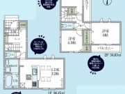 東大和市新堀1丁目〈新築〉西武拝島線「東大和市」駅バス5分停歩8分　太陽光発電設備搭載　子育て世代にも最適な住環境　浄水器　浴室乾燥機　駐車2台可