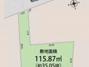 武蔵村山市三ツ藤1丁目〈売地〉西武拝島線「西武立川」駅バス15分停歩5分　教育・公共施設・商業施設などが徒歩圏内に充実　更地渡し　南側公園　陽当たり良好　建築条件なし