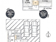 武蔵村山市神明1丁目〈新築〉多摩モノレール「上北台」駅バス10分停歩3分　3LDK　太陽光発電搭載　子育て世代にも最適な住環境　水回り家事動線の良いプラン　ウォークインクローゼット　浴室乾燥機　浄水器　24時間換気　全6区画②号棟