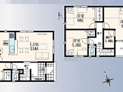 武蔵村山市中原4丁目〈新築〉JR青梅線「昭島」駅バス31分停歩4分　3SLDK　太陽光発電設備標準搭載　家事動線良好　納戸2　制震装置「SAFE365」　浴室暖房換気乾燥機　並列駐車2台可　全9棟⑤号棟