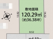 武蔵村山市三ツ藤3丁目〈売地〉西武拝島線「西武立川」駅バス14分停歩7分　多摩モノレール延伸新駅予定地まで徒歩5分　南向き整形地　教育施設・商業施設や公園など充実