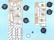 立川市上砂町3丁目〈新築〉西武拝島線「武蔵砂川」駅徒歩17分　ストレージルーム　お手入れ簡単な清潔感のあるパウダールーム　浄水器　浴室乾燥機　ウォークインクローゼット　並列駐車2台可　全3棟③号棟