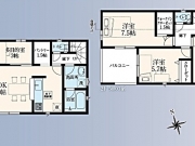 武蔵村山市中原4丁目〈新築〉JR青梅線「昭島」駅バス31分停歩4分　3SLDK　太陽光発電設備標準搭載　制震装置「SAFE365」　多目的室3帖　パントリー　ウォークインクローゼット　浴室暖房換気乾燥機　並列駐車2台可　全9棟①号棟