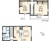 西多摩郡瑞穂町むさし野2丁目〈新築〉JR八高線「箱根ヶ崎」駅バス10分停歩７分　3LDK＋S　公園・商業施設が充実　浄水器　浴室乾燥機　24時間換気　駐車2台可　全3棟③号棟