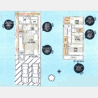 立川市上砂町3丁目〈新築〉西武拝島線「武蔵砂川」駅徒歩17分　ストレージルーム　お手入れ簡単な清潔感のあるパウダールーム　浄水器　浴室乾燥機　ウォークインクローゼット　並列駐車2台可　全3棟③号棟