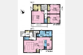 武蔵村山市神明2丁目〈新築戸建〉 多摩モノレール「上北台」駅徒歩19分 3LDK 建物89.91m² 土地130.27m²