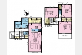 	武蔵村山市神明2丁目〈新築戸建〉 多摩モノレール「上北台」駅徒歩19分 3LDK 建物89.91m² 土地130.27m²