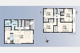 武蔵村山市中原4丁目〈新築〉JR青梅線「昭島」駅バス31分停歩4分　4LDK　太陽光発電設備標準搭載　制震装置「SAFE365」　家事動線良好　浴室暖房換気乾燥機　並列駐車2台可　全9棟⑤号棟