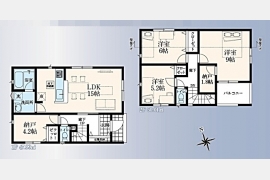武蔵村山市中原4丁目〈新築〉JR青梅線「昭島」駅バス31分停歩4分　3SLDK　太陽光発電設備標準搭載　家事動線良好　納戸2　制震装置「SAFE365」　浴室暖房換気乾燥機　並列駐車2台可　全9棟⑤号棟