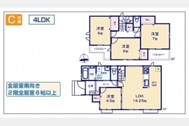 東大和市芋窪4丁目〈新築〉多摩モノレール「上北台」駅徒歩14分　ZEH水準省エネ住宅　太陽光発電採用住宅　長期優良住宅　敷地面積広々42坪以上　全居室南向き　浄水器　浴室乾燥機　全3棟C号棟