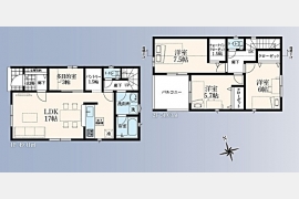 武蔵村山市中原4丁目〈新築〉JR青梅線「昭島」駅バス31分停歩4分　3SLDK　太陽光発電設備標準搭載　制震装置「SAFE365」　多目的室3帖　パントリー　ウォークインクローゼット　浴室暖房換気乾燥機　並列駐車2台可　全9棟①号棟