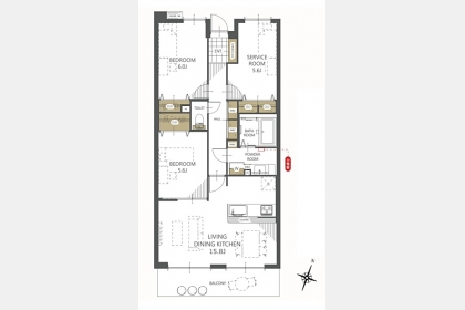立川市上砂町5丁目〈中古〉西武拝島線「武蔵砂川」駅徒歩4分　2SLDK　新規リノベーション物件　南東向き・最上階で陽当たり・眺望良好　ペット可（細則有）