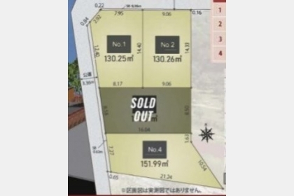 東大和市芋窪2丁目〈売地〉 多摩モノレール線「上北台」駅 151.99m² プロパンガス 建築条件なし