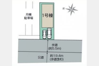 東大和市上北台3丁目〈新築戸建〉 多摩モノレール「桜街道」駅徒歩9分 4LDK 建物100.84m² 土地111.2m² 食洗機 ウォークインクローゼット TVドアホン