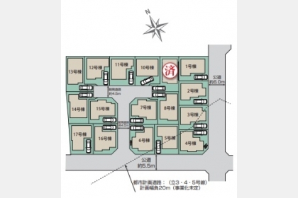立川市錦町　３駅４路線へ全て徒歩圏内に全１７棟、こだわりの新築一戸建て