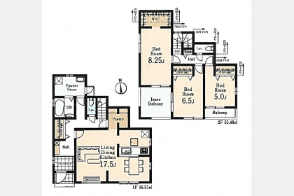 西多摩郡瑞穂町箱根ヶ崎字池廻り〈新築〉JR八高線「箱根ヶ崎」駅徒歩11分　3LDK　子育て世代にも最適な住環境　パントリー　ウォークインクローゼット　インナーバルコニー　浴室乾燥機　浄水器　長期優良住宅認定物件　充実した保証　全2棟②号棟