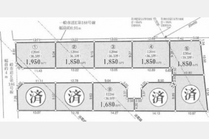 武蔵村山市岸1丁目〈売地〉 JR八高線「箱根ヶ崎」駅徒歩40分 120m² 建築条件なし