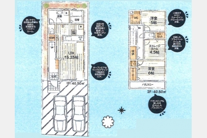 立川市上砂町3丁目〈新築〉西武拝島線「武蔵砂川」駅徒歩17分　ストレージルーム　お手入れ簡単な清潔感のあるパウダールーム　浄水器　浴室乾燥機　ウォークインクローゼット　並列駐車2台可　全3棟③号棟