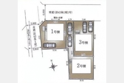 武蔵村山市残堀第4丁目〈新築戸建〉 西武拝島線「西武立川」駅バス10分 3LDK 建物77.76m² 土地113.1m²