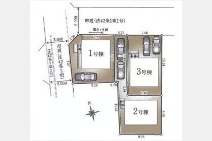 武蔵村山市残堀4丁目〈新築戸建〉 西武拝島線「西武立川」駅バス10分 3LDK 建物79.38m² 土地100m²