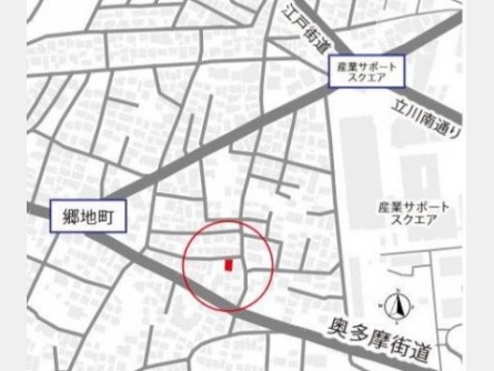 昭島市東町3丁目〈売地〉 JR青梅線「西立川」駅 106.89m² 更地 都市ガス 建築条件なし