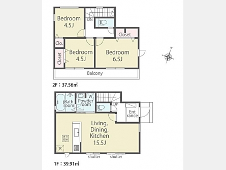 立川市栄町2丁目〈新築〉多摩モノレール「立飛」駅徒歩19分　3LDK　明るいLDK 家事動線良好　2台駐車可能　エアコン設置済　断熱等級6の省エネ住宅　耐震等級3　食洗機　こだわりの住宅性能　全4棟④号棟