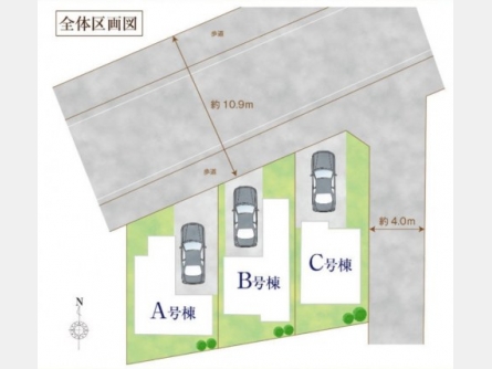 東大和市南街6丁目〈新築戸建〉 西武拝島線「東大和市」駅徒歩11分 4LDK+SIC+カースペース 建物70.83m² 土地99.04m² 浴室乾燥機 24時間換気システム 床暖房