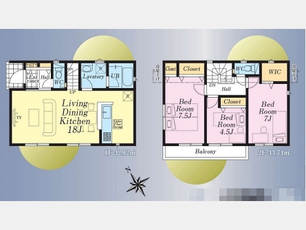 立川市上砂町3丁目〈新築〉西武拝島線「武蔵砂川」駅徒歩16分　3LDK　子育て世代にも最適な住環境　リビングイン階段採用　ウォークインクローゼット　省エネ住宅　制震装置「SAFE365」