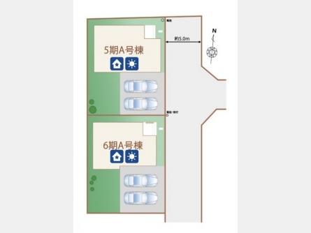 東大和市高木2丁目〈新築〉西武多摩湖線「武蔵大和」駅徒歩15分　太陽光発電採用住宅　長期優良住宅　ZEH水準省エネ住宅　敷地面積43坪超　浄水器　浴室乾燥機　全2棟5期A号棟