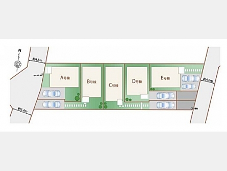 東大和市中央4丁目〈新築〉多摩モノレール「上北台」駅徒歩15分　3LDK　ZEH水準の省エネ住宅　リビングイン階段　家事動線良好　浄水器　1坪タイプシステムバス　浴室乾燥機　全5棟D号棟