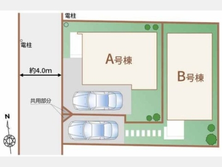 小平市花小金井5丁目〈新築戸建〉 西武新宿線「花小金井」駅バス13分 2SLDK 建物67.28m² 土地84.11m² 都市ガス