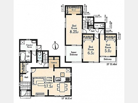 西多摩郡瑞穂町箱根ヶ崎字池廻り〈新築〉JR八高線「箱根ヶ崎」駅徒歩11分　3LDK　子育て世代にも最適な住環境　パントリー　ウォークインクローゼット　インナーバルコニー　浴室乾燥機　浄水器　長期優良住宅認定物件　充実した保証　全2棟②号棟