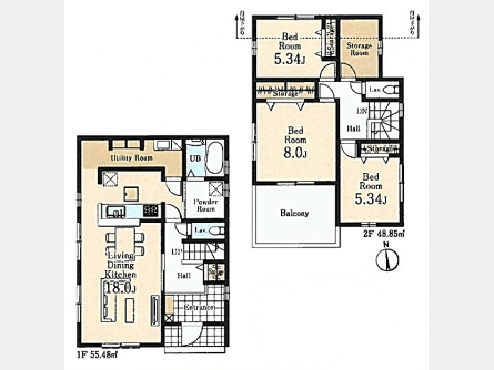 西多摩郡瑞穂町箱根ヶ崎字池廻り〈新築〉JR八高線「箱根ヶ崎」駅徒歩11分　3LDK＋S　子育て世代にも最適な住環境　ユーティリティルーム　ストレージルーム　幅広バルコニー　浴室乾燥機　浄水器　長期優良住宅認定物件　充実した保証　全2棟①号棟