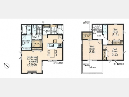 西多摩郡瑞穂町むさし野2丁目〈新築〉JR八高線「箱根ヶ崎」駅バス10分停歩７分　3LDK＋WIC×2　公園・商業施設が充実　浄水器　浴室乾燥機　24時間換気　駐車2台可　全3棟①号棟