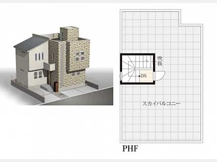 東大和市向原4丁目〈新築〉西武拝島線「東大和市」駅徒歩18分　4LDK　スカイバルコニー　教育・商業施設や公園など周辺施設が充実　長期優良住宅　注文住宅仕様　
