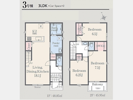 西多摩郡瑞穂町箱根ヶ崎東松原〈新築〉JR八高線「箱根ヶ崎」駅徒歩15分　3LDK　リビングイン階段　子育て世代にも最適な住環境　ウォークインクローゼット　食洗機　全3棟③号棟最終1棟