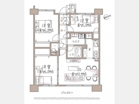 立川市上砂町5丁目〈中古〉西武拝島線「武蔵砂川」駅徒歩8分　3LDK　リノベーション物件　南東向き10階住戸につき陽当たり・眺望良好　教育・商業施設充実　アフターサービス保証付き