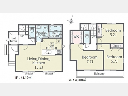 武蔵村山市大南5丁目〈新築〉西武拝島線・多摩モノレール線「玉川上水」駅徒歩13分　3LDK　太陽光発電搭載　家事動線良好　耐震等級3　断熱等級6省エネ住宅　