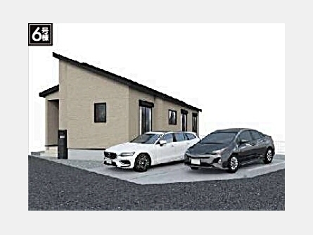 西多摩郡瑞穂町大字高根字田尻〈新築〉JR八高線「箱根ヶ崎」駅徒歩32分　3LDK　広々176㎡超え　平屋　全居室南向き陽当たり良好　並列駐車2台可　耐震等級3　長期優良住宅　全6区画⑥号棟