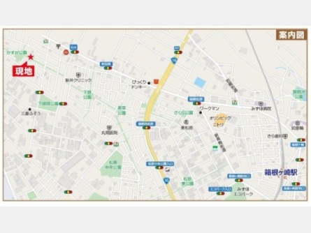 西多摩郡瑞穂町長岡〈新築戸建〉 JR八高線(八王子～高麗川)「箱根ケ崎」駅バス9分 2LDK+納戸 建物90.67m² 土地118.05m² カウンターキッチン 駐車場あり 駐車場2台以上