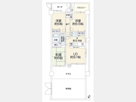 東大和市立野4丁目〈中古〉多摩モノレール「桜街道」駅徒歩2分　2025年12月リフォーム完成予定　南東角部屋で陽当たり良好　　公園・公共施設・商業施設が充実　ペットOK！