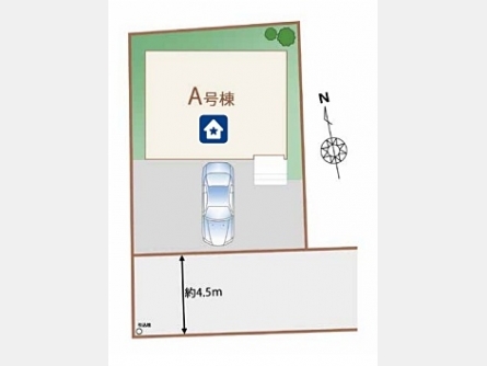 武蔵村山市大南3丁目〈新築〉西武拝島線「武蔵砂川」駅徒歩17分　4LDK　全居室二面採光　庭先・カースペース5m超　リビングイン階段　浄水器　浴室乾燥機　長期優良住宅　ZEH水準の省エネ住宅