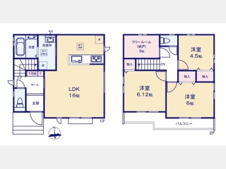 東大和市芋窪4丁目〈新築〉多摩モノレール「上北台」駅徒歩13分　3SLDK　太陽光発電設備標準搭載　 断熱等性能5等級、ZEH水準省エネ住宅　ビルトイン浄水器　浴室乾燥機　ディンプルキー　全4区画B