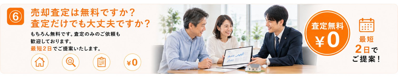 売却査定は無料。査定のみでも歓迎、最短2日でご提案