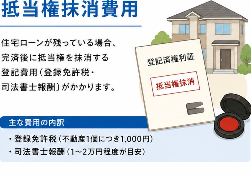 抵当権抹消費用の説明図
