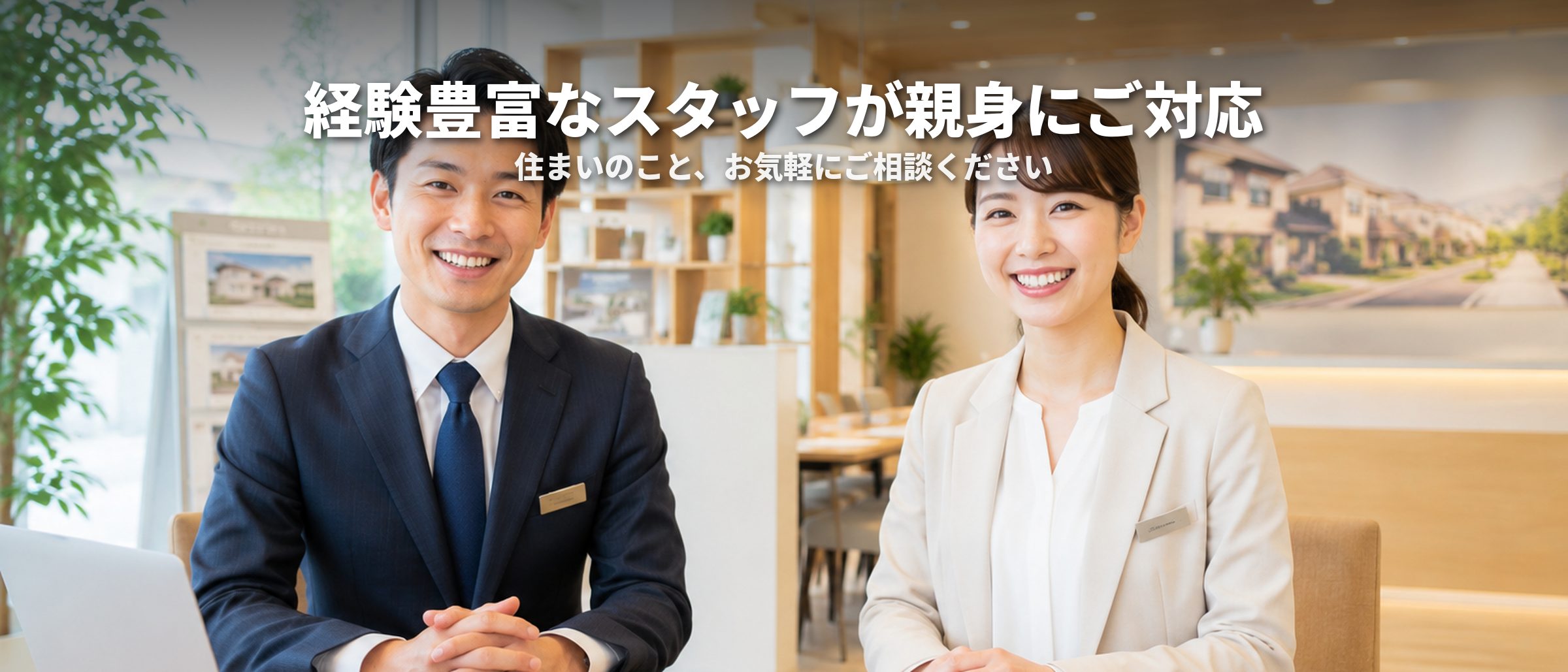 経験豊富なスタッフが親身にご対応 住まいのこと、お気軽にご相談ください